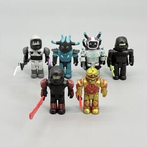 Roblox Action Figures Lot of 6 Ninjas Knights Paladin Warrior Toy Weapons Mixed